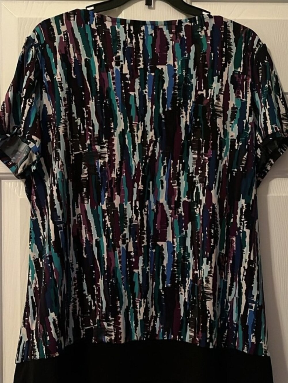 Blouse in purple and blue